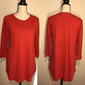 J JILL Women Tunic Top Tee Shirt Sz S Red